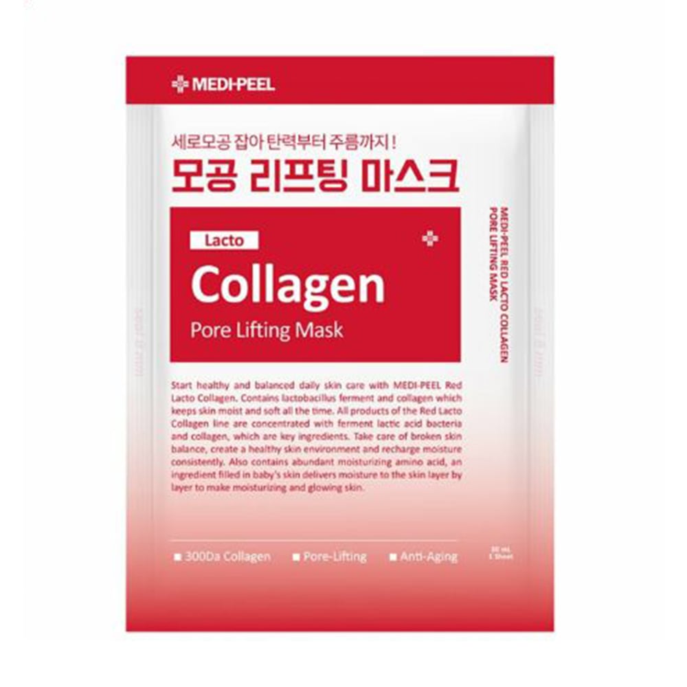 Тканинна маска для обличчя Medi-Peel Red Lacto Collagen Pore Lifting Mask з ліфтинг-ефектом, 30 мл